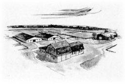 Drawing of the Leg Up Stables farm